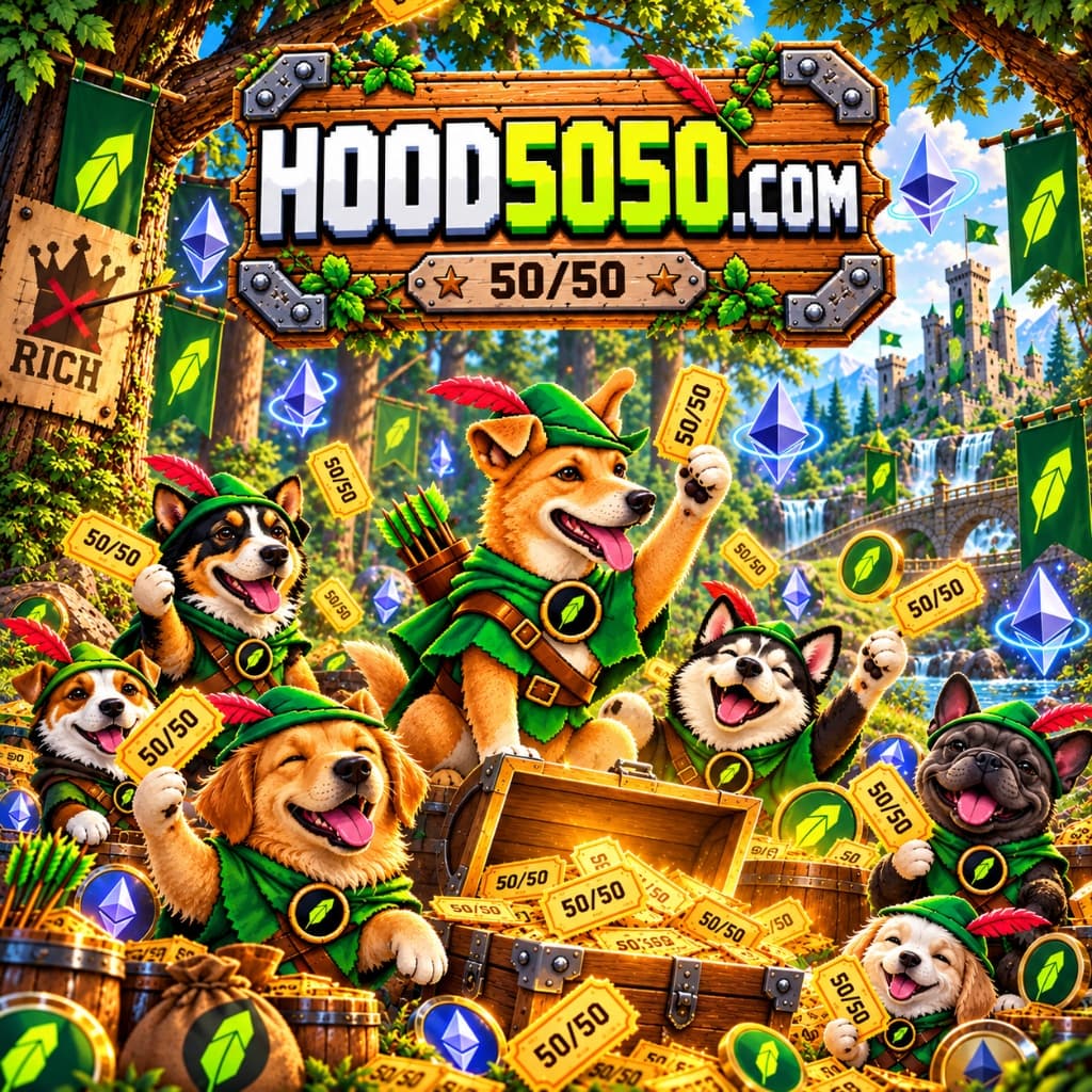 HOOD5050 Robinhood Chain 50/50 Raffle DAPP